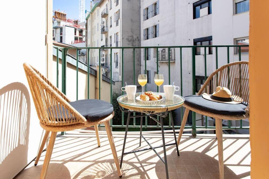 L19 1Bdr Massena Central 2Mins Sea/Promenadeac/Balcony Nice Buitenkant foto